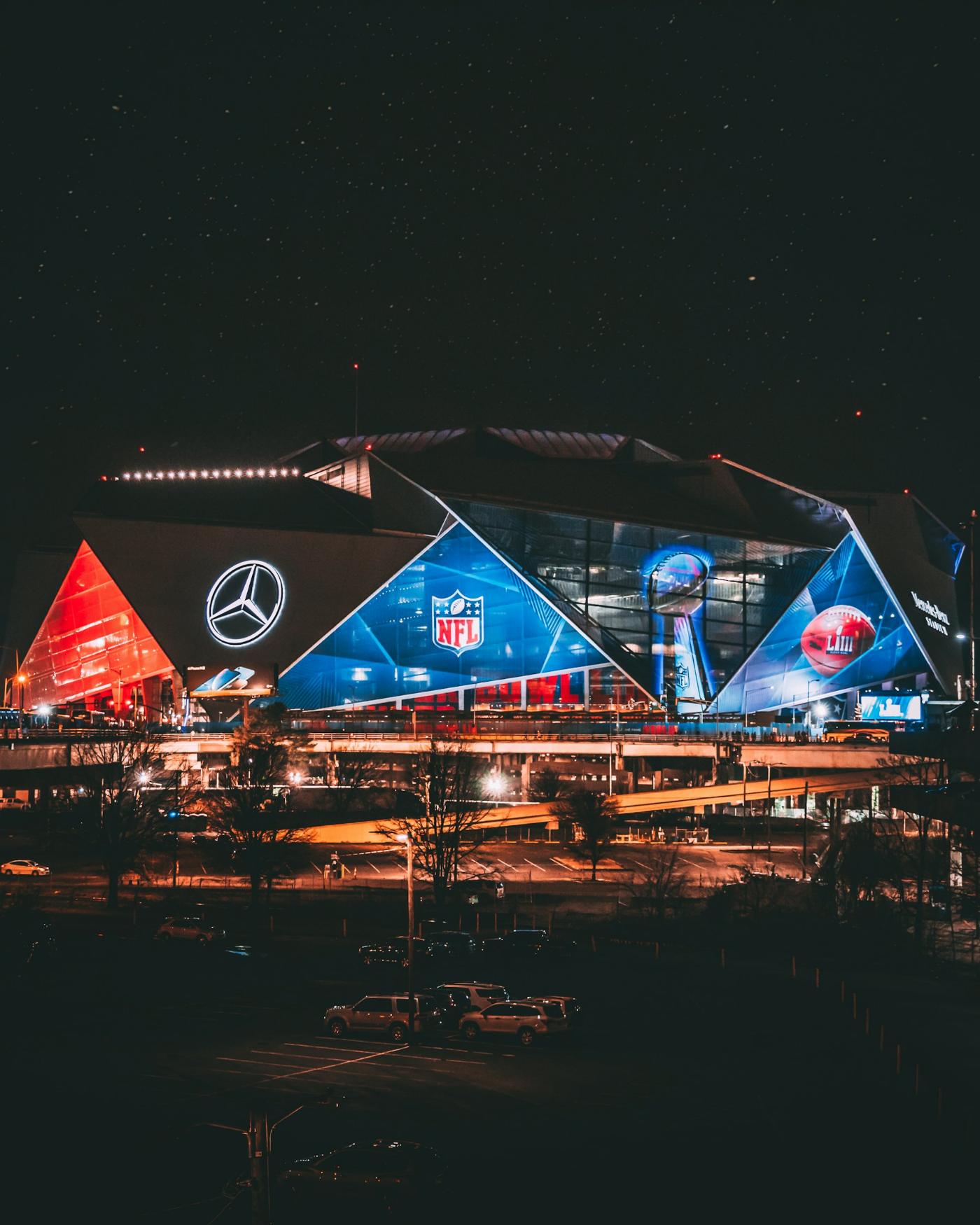Stadium at night
